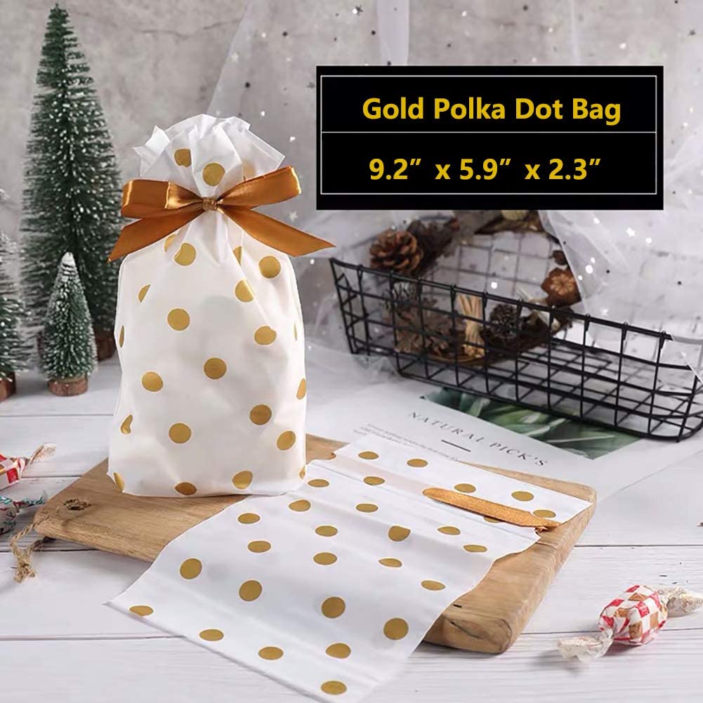 24pcs Treat Bags Party Favor Bags Plastic Drawstring Gift Bags Candy Goodies Bags Food Storage Bags Gift Wrapping Package for Birthday Party Wedding Baby Shower Bridal Shower Holiday Party…